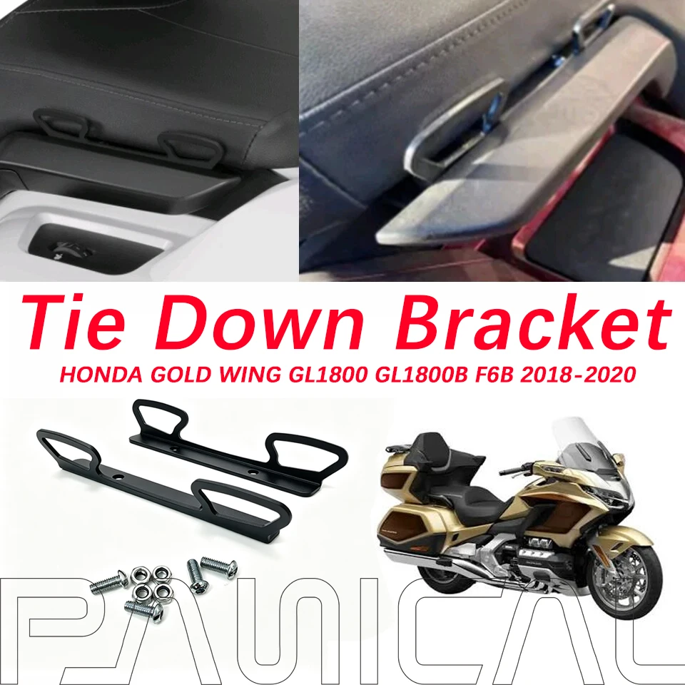 PANICAL Passenger Rear Armrest Tie Down Brakcet Luggage Rack Fixed Binding For Honda Gold Wing GL1800 GL1800B F6B 2018-2020
