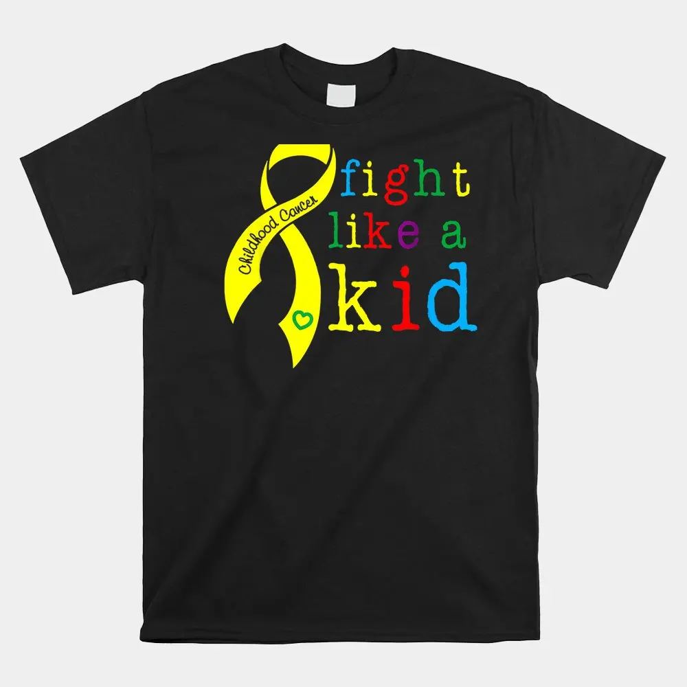 

Haunt Reaper Men T Shirt Fight Like Kid Childhood Cancer Awareness Retro Gold Ribbon Shirt Short Sleeve Summer Casual