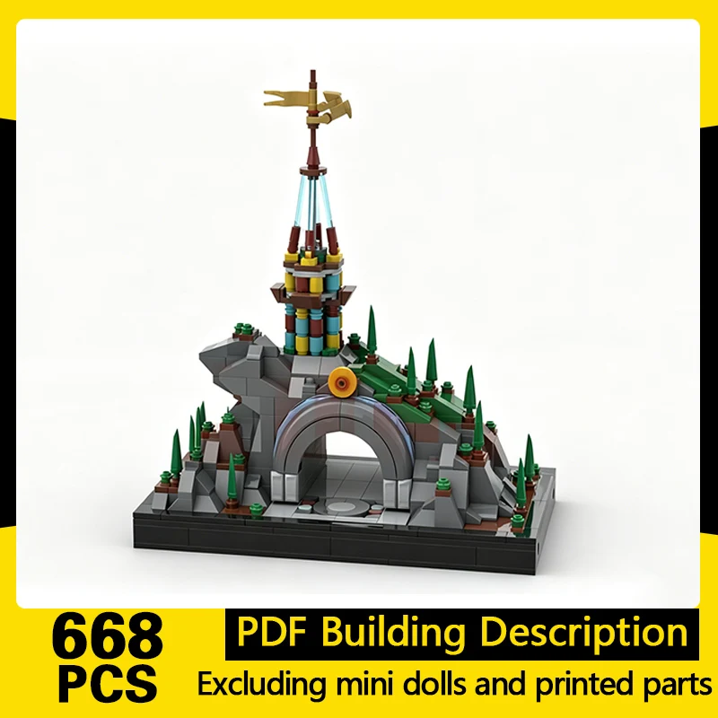 

City Street View Model MOC Building Bricks Paradise Entrance Passage Modular Technology Gifts Holiday Assemble Children Toy Suit