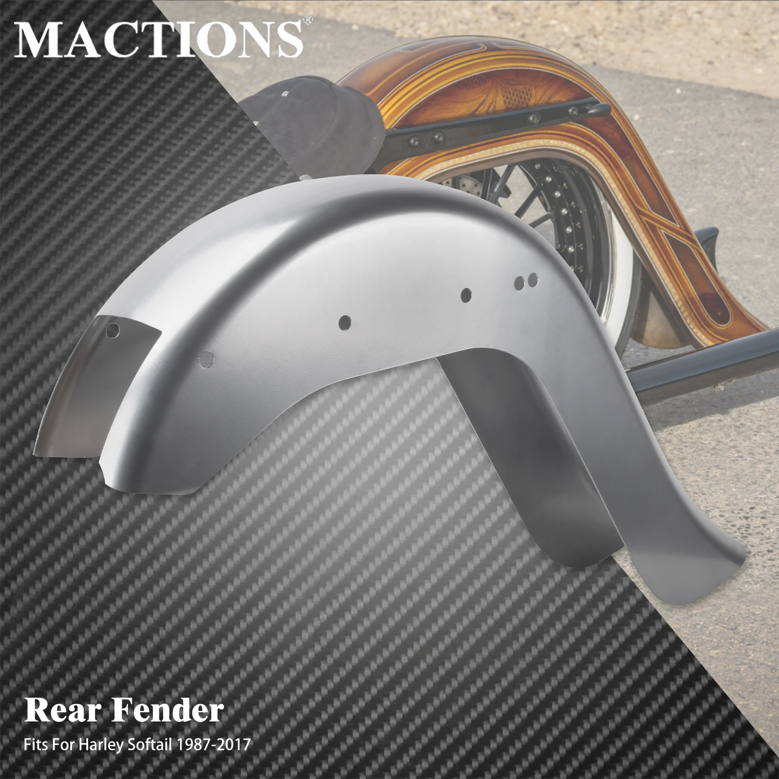 Motorcycle Rear Wheel Fender Unpainted Mudguards Protector Cover For Harley Softail Sport Glide Fat Boy FLSTC FXBRS 1986-2017