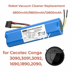 CECOTEC 6800mAh Li ion Battery for CONGA 3090 3091 3092 1690 1890 2090 Robot Vacuum Cleaner Replacement Accessories 14.4 Volt