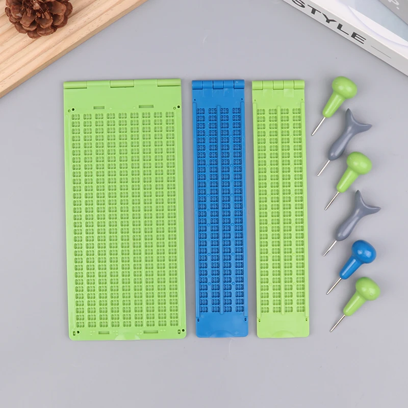 

【Nice】1set Braille Writing Stylus Paper Kit Practical And Portable Learning Supplies Blind Education Supplies For School
