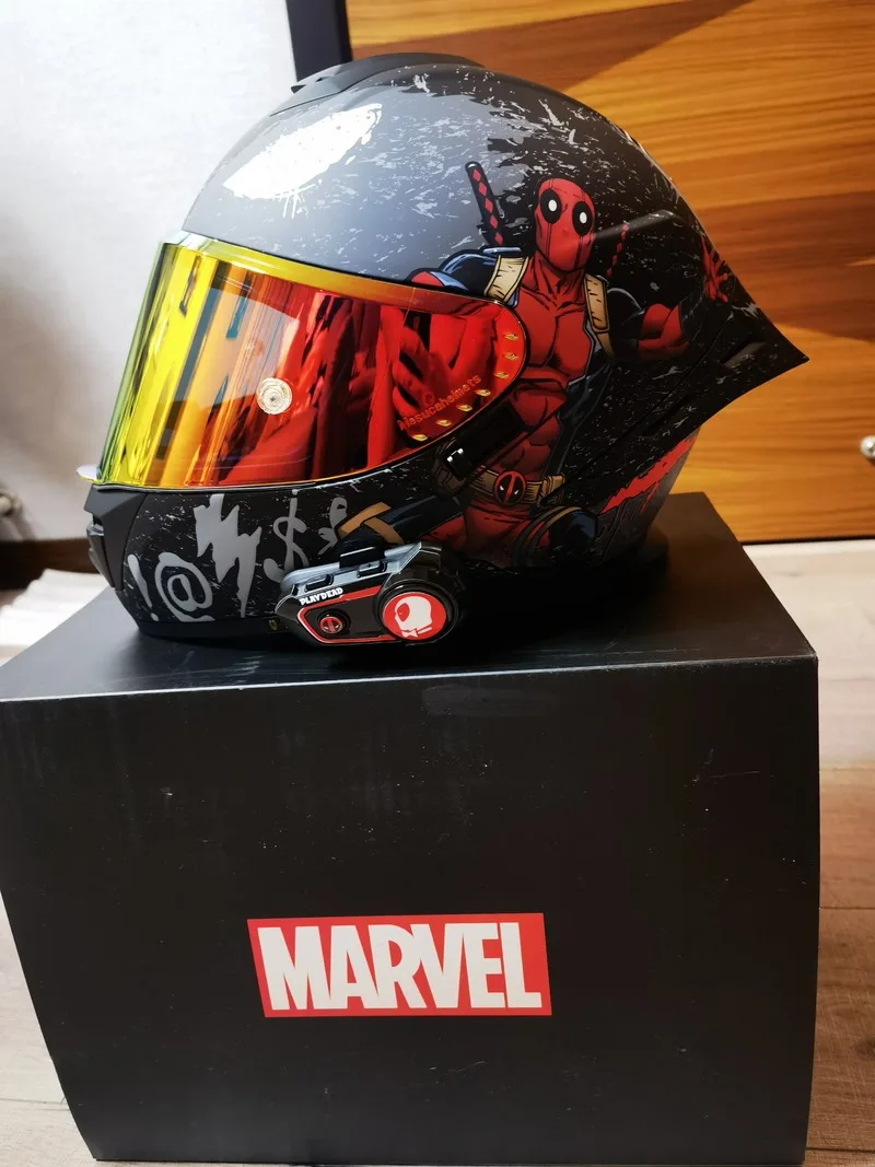 Marvel Motorhelm Deadpool Iron Man Spiderman Full Face Racehelmen Offroad Motorhelm Motorfiets Sporthelmen