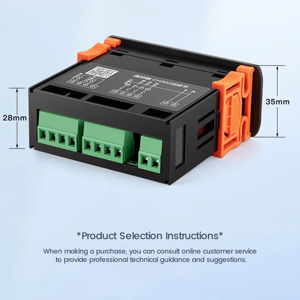 Intelligent PID Temperature Controller Thermostat Digital Display Industrial Usage Dual Sensor Refrigeration Frost Alarm