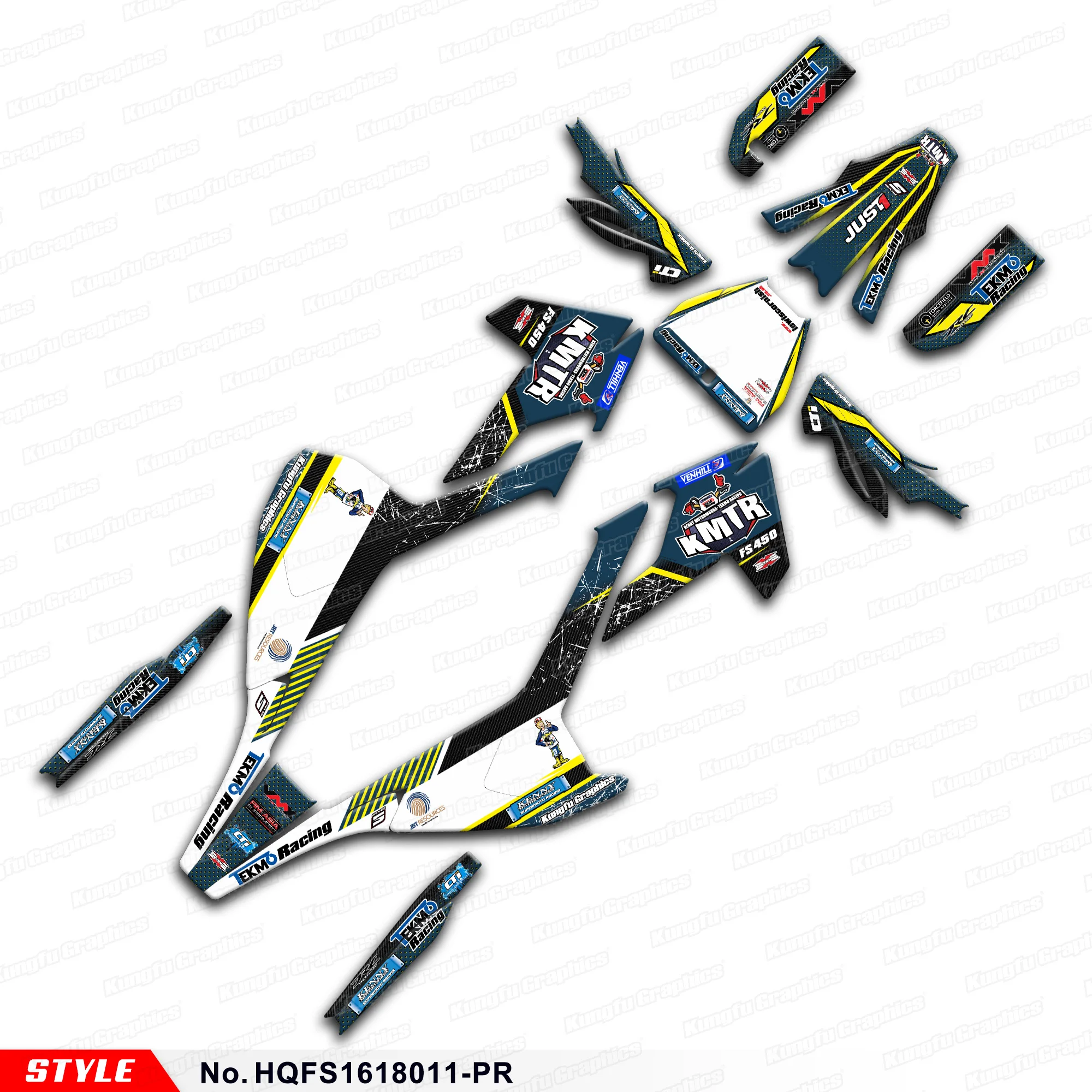 

Motorcycle Stickers Skin Graphics for Husqvarna FS450 TE150 TE250 TE300 FE 250 350 450 501 2016-2019, HQFS1618011-PR