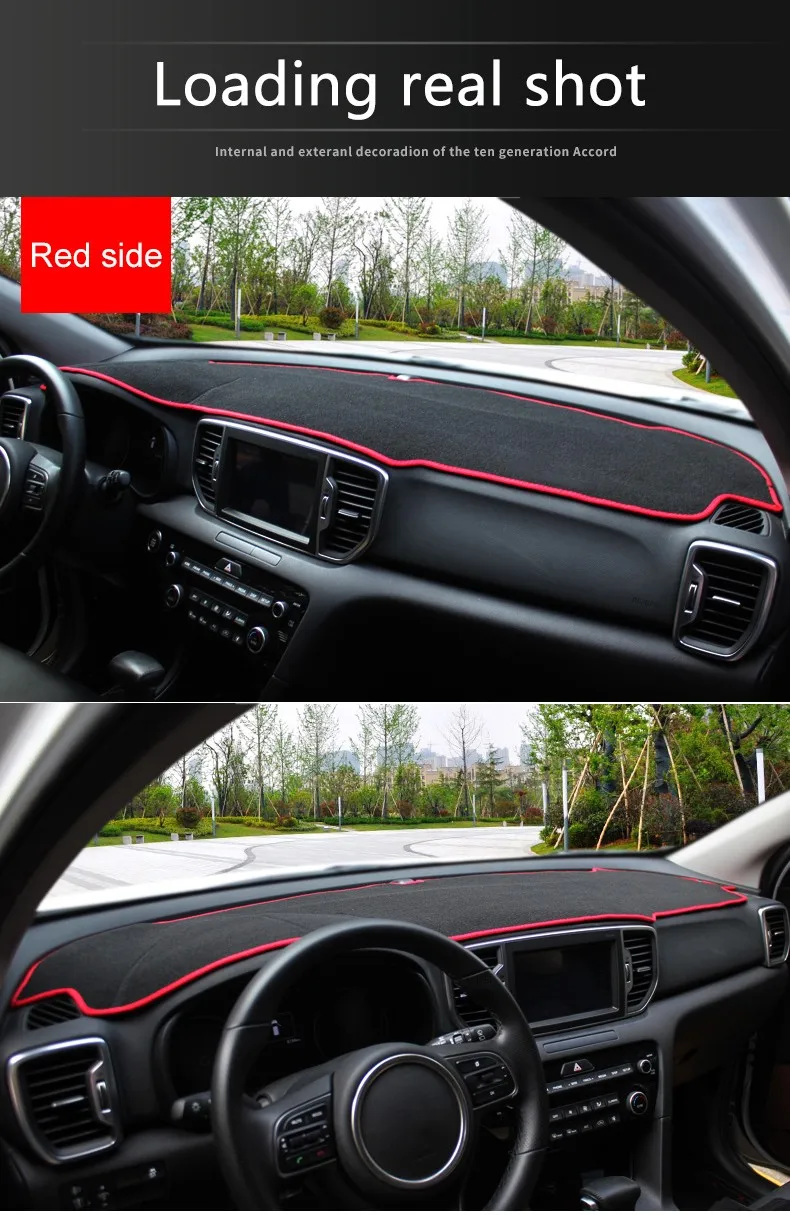 Für Kia Sportage 2016 ~ 2020 Auto Center Konsole Dashboard Abdeckung Trim Kit Sonnenschirm Anti-Uv Teppich Nicht-slip matte Innen Zubehör – Detail 8