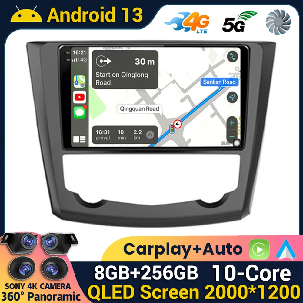 

Android 13 Carplay Auto Car Radio For Renault Kadjar 2015 2016 2017 Multimedia Video Player Navigation Stereo GPS 360 Camera 4G