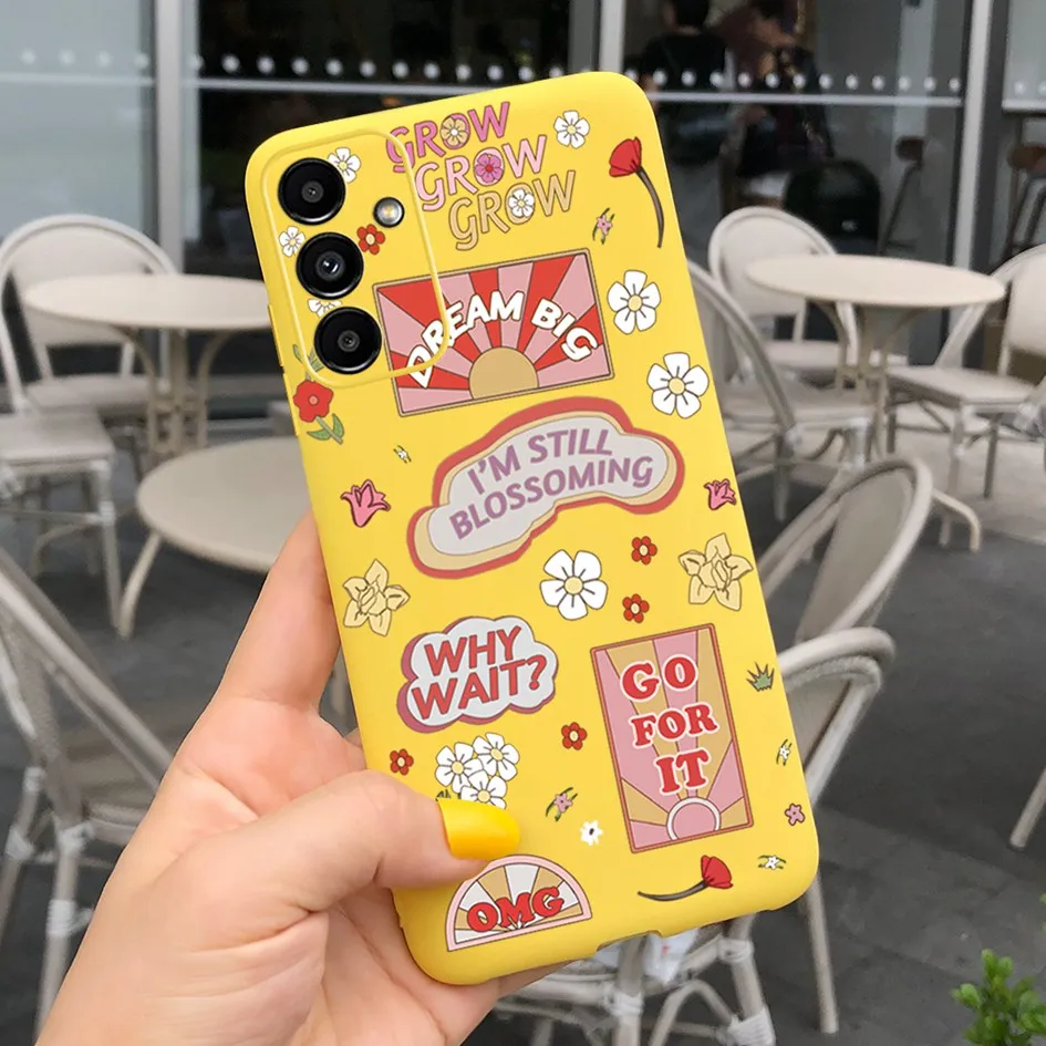 For Samsung Galaxy A14 4G Case Fashion Daisy Sunflower Soft TPU Phone Cover For Samsung A14 M14 5G GalaxyA14 SM-A145F A 14 Funda