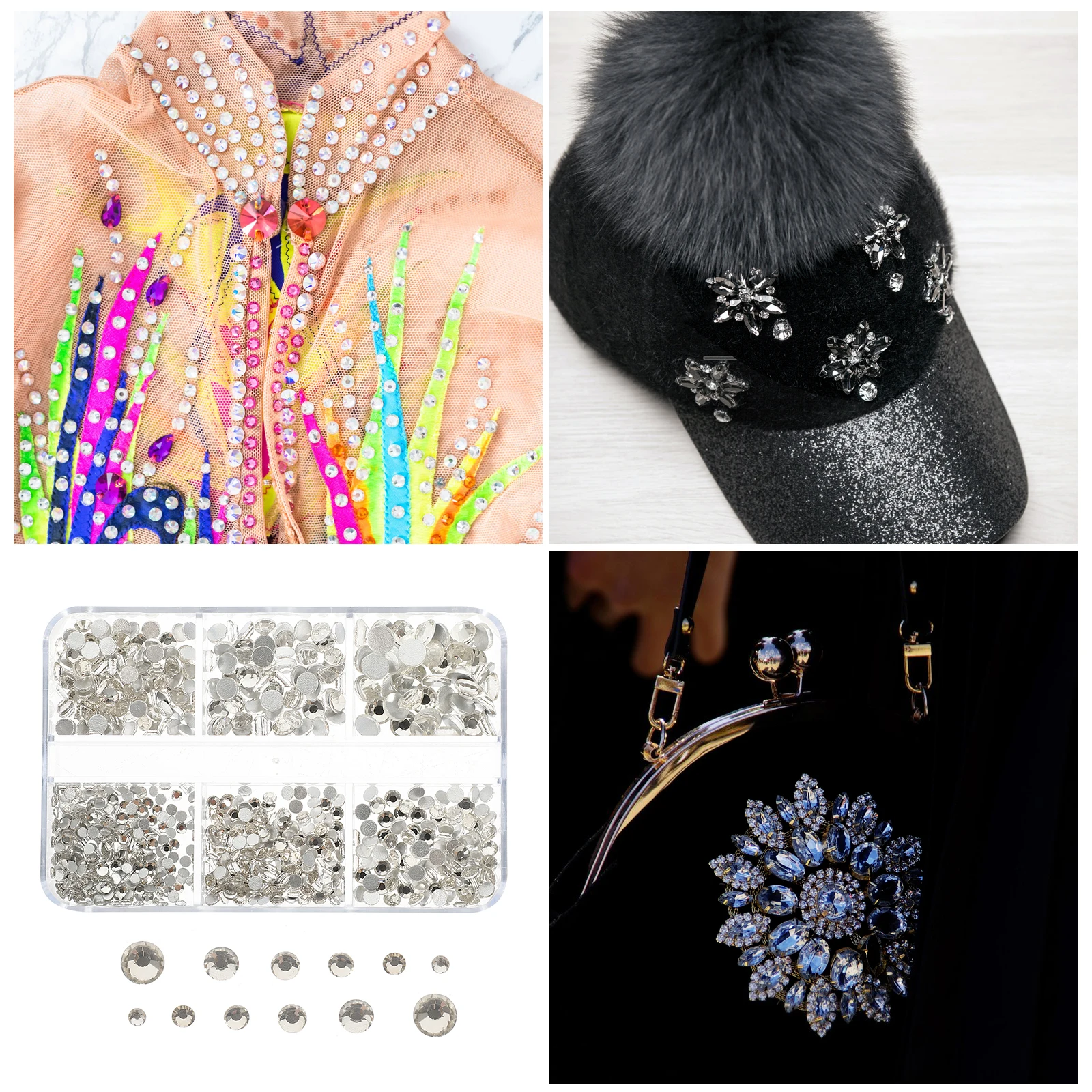

Rhinestone Nail Patches Mini Rhinestones for Nails Jewelry Charms Accessories Cute Colorful Decorations Small