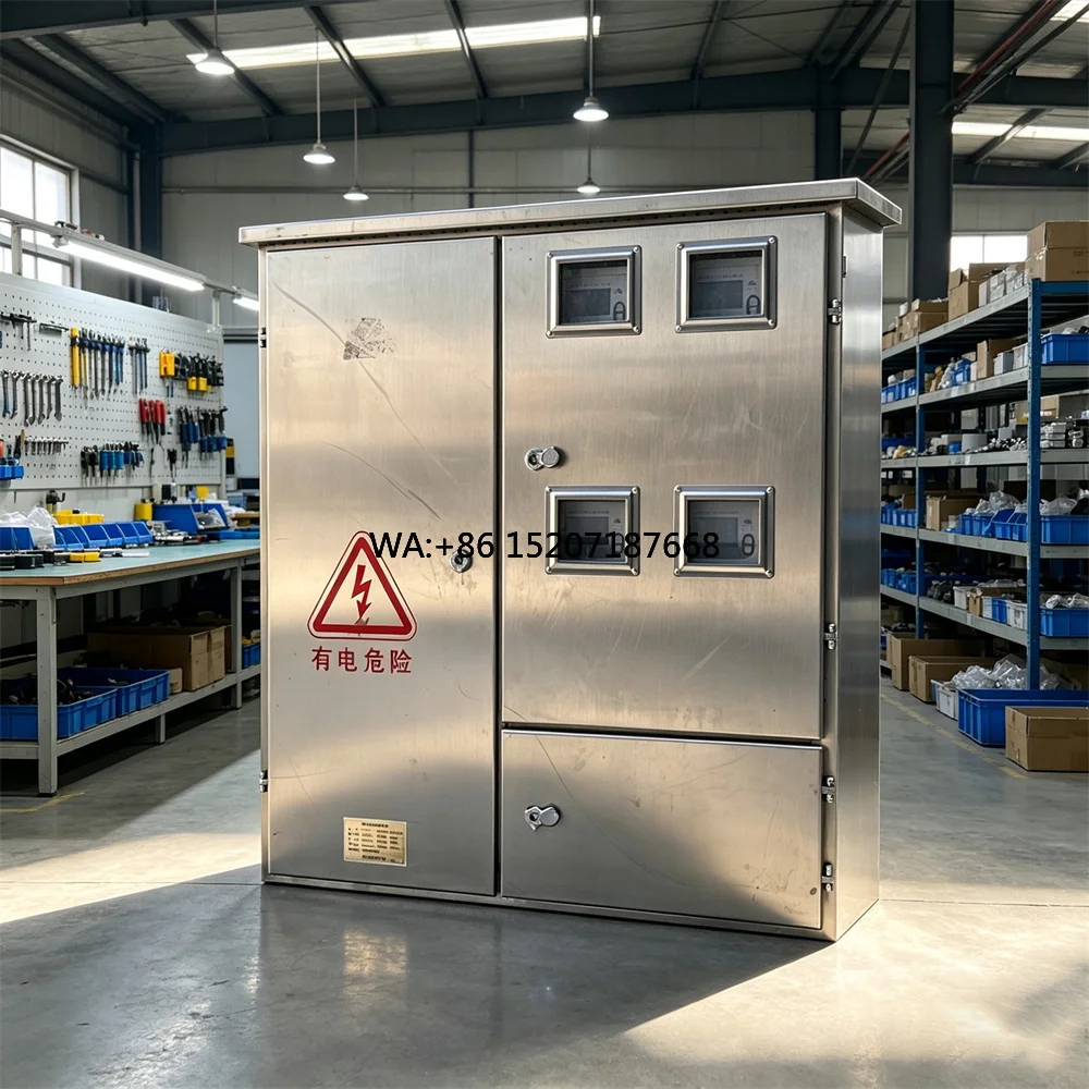 Distribution Box Multi Slot Energy Measurement Cabinet IP33 Power Zhixin BXS2 Outdoor Stainless Steel Three Phase AC 380V