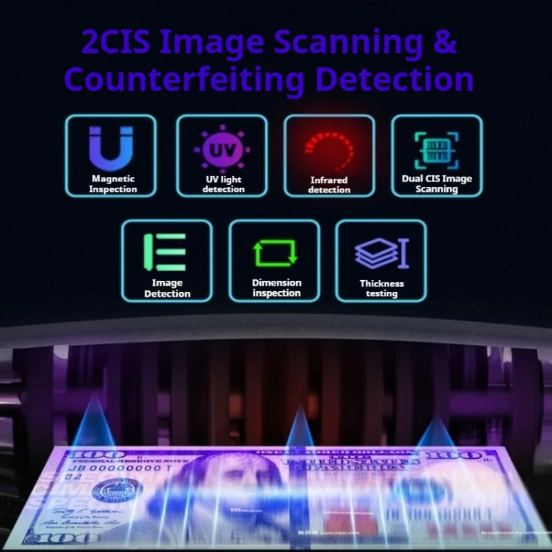 Cash Verification Machine Portable Cash Counting and Verification Device for Multi-currency Authenticity Identification