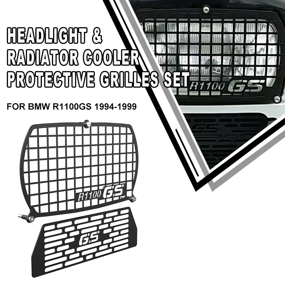 

Motorcycle Headlight Guard Protector Cover & Radiator Cooler Grilles Set FOR BMW R1100GS r 1100 gs 1994 1995 1996 1997 1998 1999