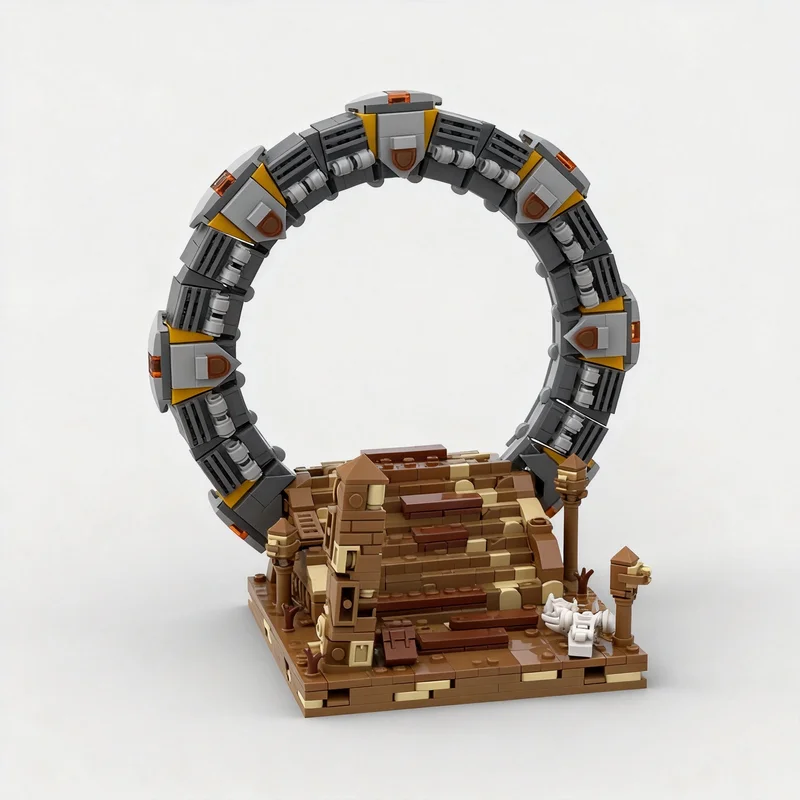 797 PCS Sci-Fi Stargate Portal Scene Model MOC Building Blocks Set DIY Assembly Educational Toy For funs Birthday Popular Gift