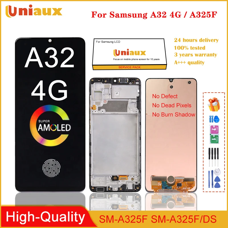 

AMOLED LCD For Samsung Galaxy A32 4G A325 A325F LCD Display Touch Screen Digitizer For Galaxy A32 4G LCD Replacement