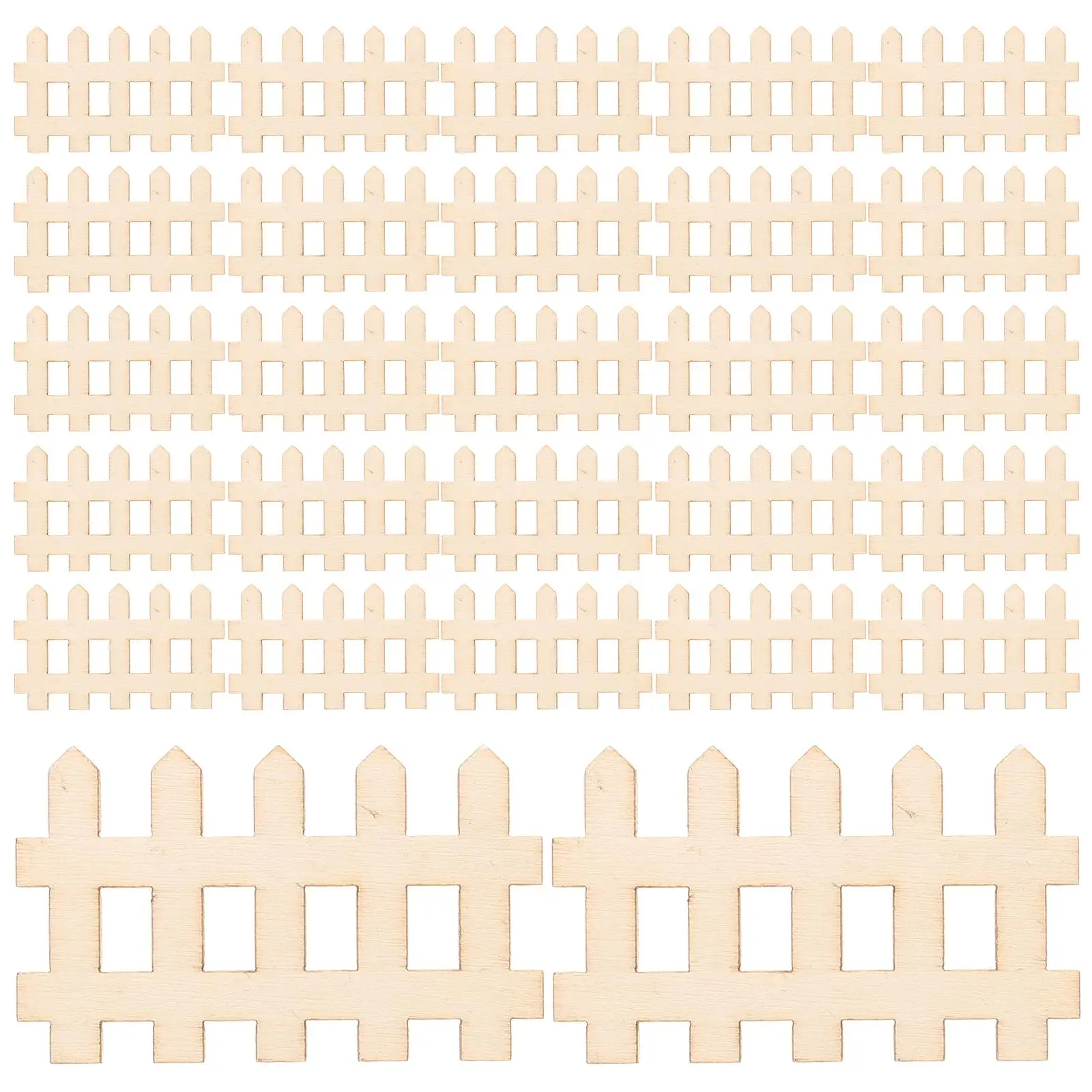 

100 шт. миниатюрный деревянный забор для сада, реквизит для фотосессии, украшение для картины