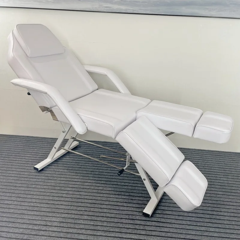 Hand Massage Table Facial Bed Massage Bed Lash Bed for Eyelash Extensions Salon Chair with Tray Split Footrests (Black) MQAM