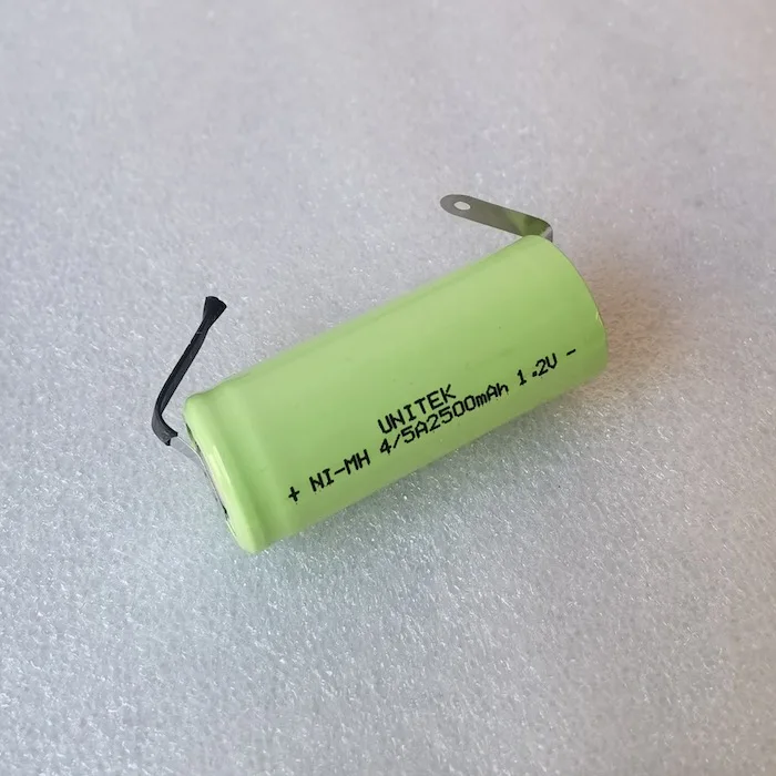 1.2V 4/5A Ni-MH rechargeable battery 2500mah 17430 cell with welding tabs for Braun Oral-B electric toothbrush