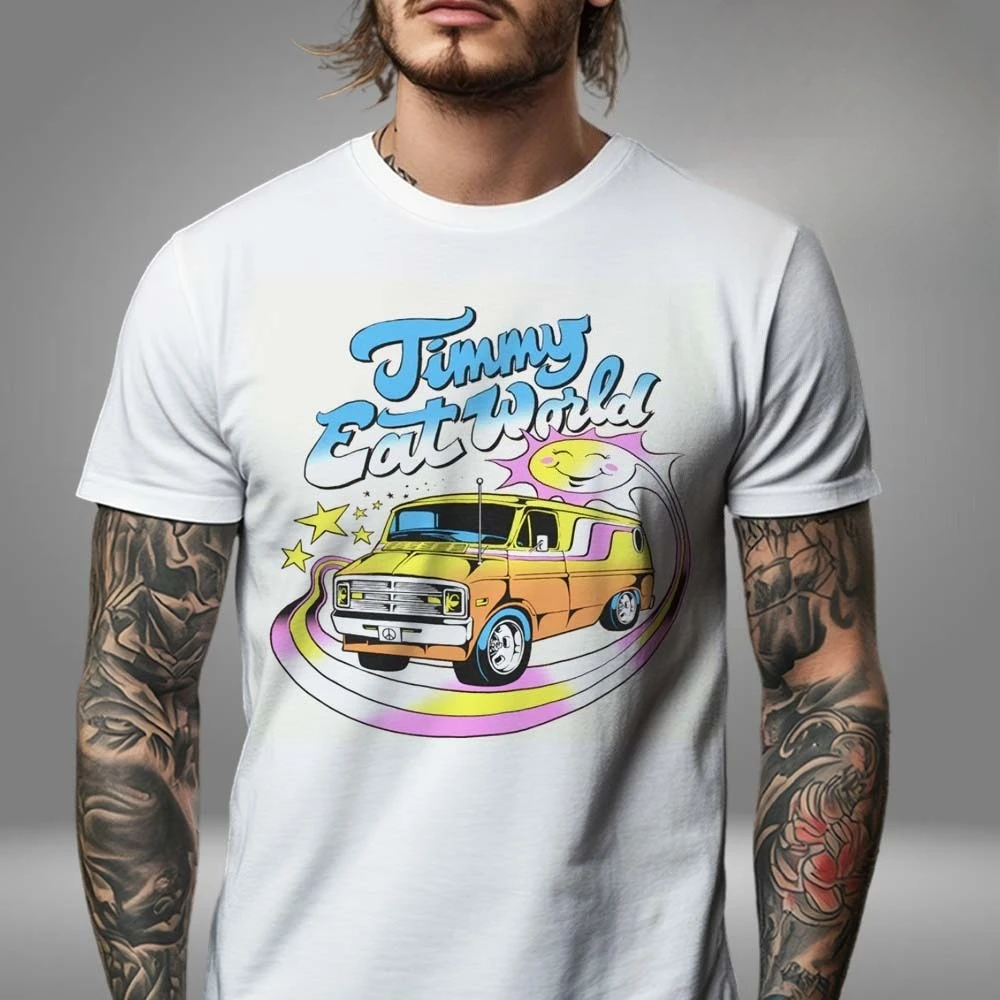 Fit Jimmy Eat World Summer 2025 Tour Camiseta unisex de dos caras El lujo de alta gama es tanto para hombres como para mujeres Top Y2k