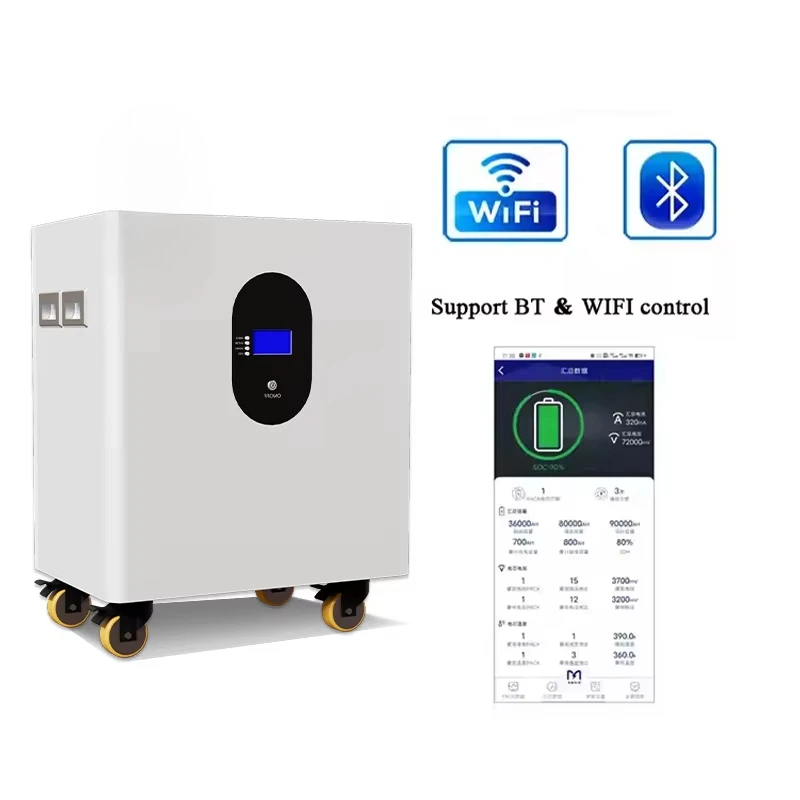 48V 300AH-400AH Lifepo4 Grade Lithium Solar Pack CAN Communication Hybrid 15KWH 30KWH 12V Home System IP20 Protection BMS