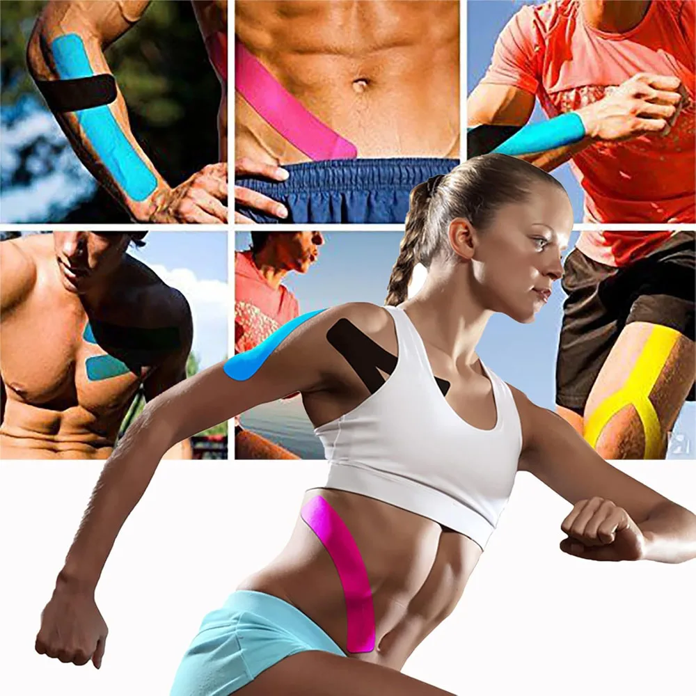 Vorgeschnittene Kinesiologie-Tape-Streifen 10/20 Stück, Elastisches Kinetisches Sporttape, Muskelunterstützungstape für Knie-Training & Fitness – Detail 9