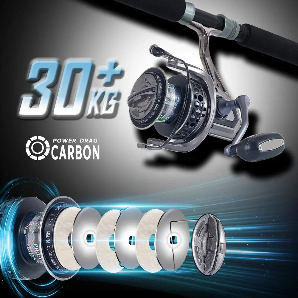 

MBLN Sea Boat Fishing Reel, 8000-12000 Series, Max Drag 30KG, Alloy Spool & Handle, Steel Bearings & Screws