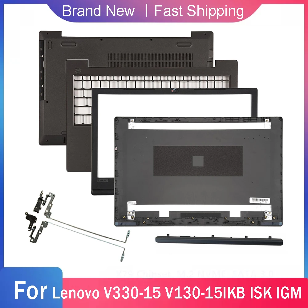 New Bottom Case For Lenovo V130-15 V130-15IGM V130-15IKB Laptop LCD Back Cover Front Bezel Palmrest Upper Hinges Rear Lid