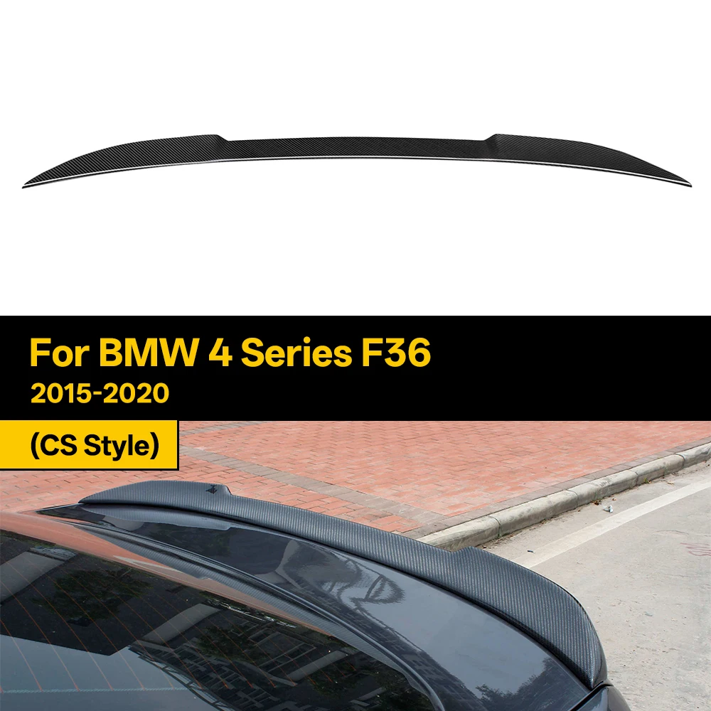 

Automotive Dry Carbon Real Carbon Fiber Trunk Spoiler Wing For BMW 4 Series F36 2015-2020 Boot Lid Lips