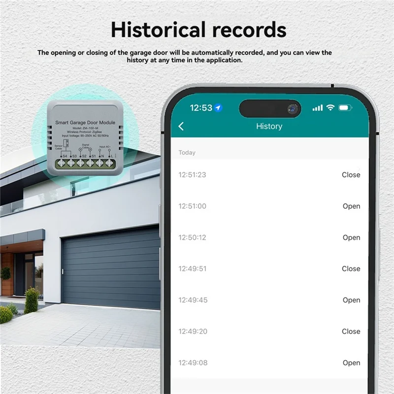 【حصريًا!】وحدة التحكم في باب المرآب من تويا زيجبي، فتاحة باب المرآب، تطبيق الحياة الذكية، جهاز التحكم عن بعد يعمل مع أليكسا جوجل