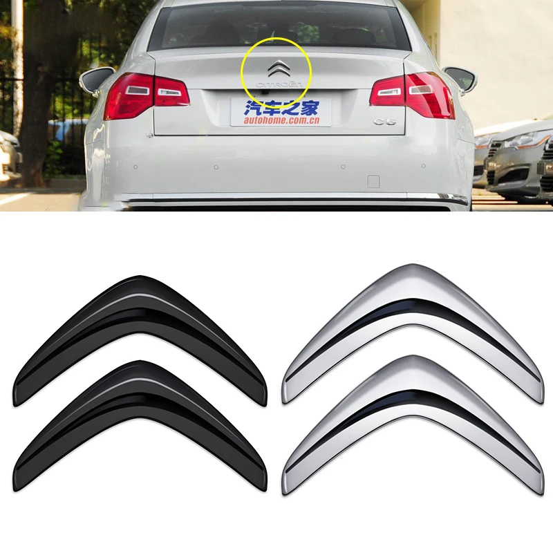 1pcs newest Car Front Rear logo letter sticker Rear Bumper tail door trunk sticker For Citroen C3 C4 C5 C6 C-Quatre Accessories