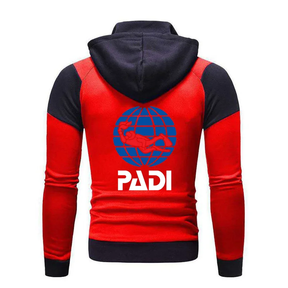 2023 neue Druck Männer Scuba Fahrer Padi Frühling Herbst Langarm pullover Mode Sportswear Mann Reiß verschluss Hoodies Jacke Tops