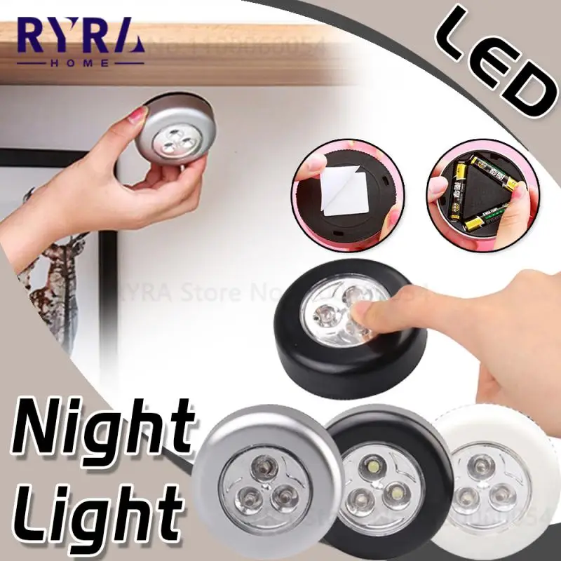 Touch Switch LED Night Light Wireless Wall Lamps For Bedroom Kitchen Wardrobe Closets Cabinet Battery Powered Portable Lights