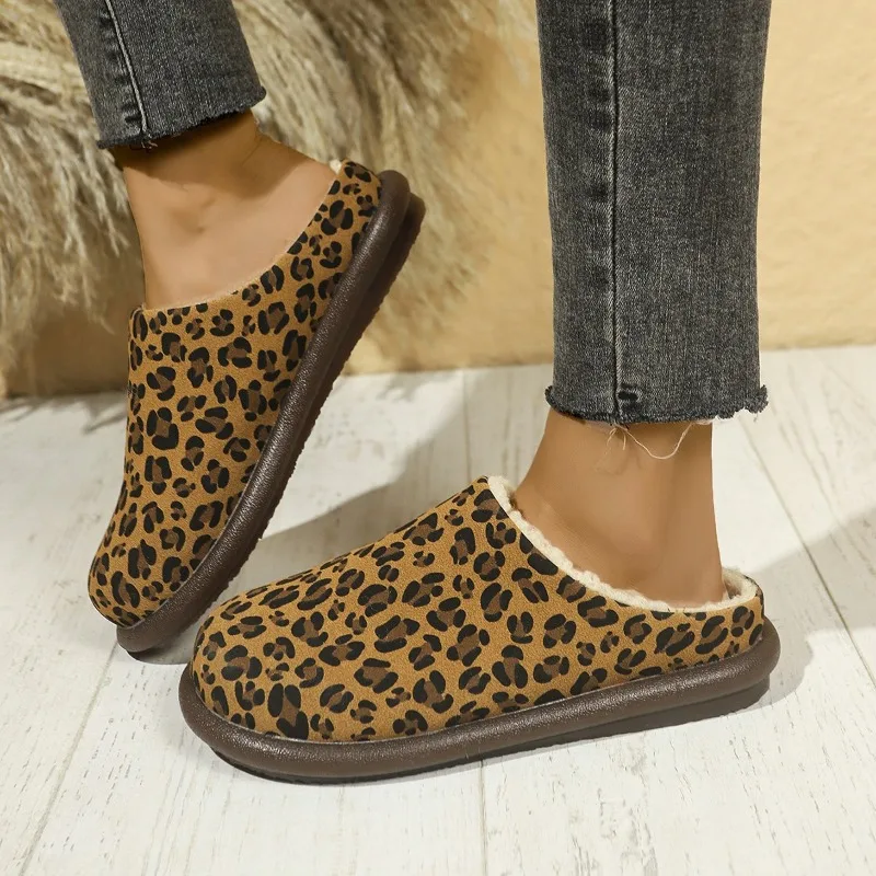 المرأة سميكة سوليد مبطن نعال من القطن داخلي المضادة للانزلاق ومقاومة للاهتراء نعال من القطن شتاء دافئ المرأة النعال