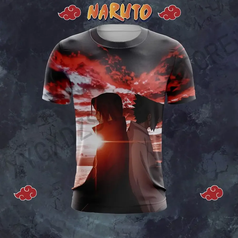 Essentials Trend Naruto Clothing Short Sleeve Men's T-shirt Shirts Streetwear Fashion Y2k Clothes Hip Hop Gift Anime 110-6XL New