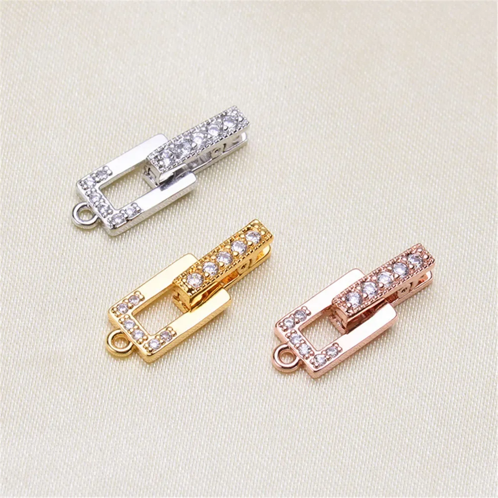 

Jewelry Making Supplies High Quality Copper Zirconia Rhinestone Findings DIY Long Pearls Necklace Pendant Accessories Spacers