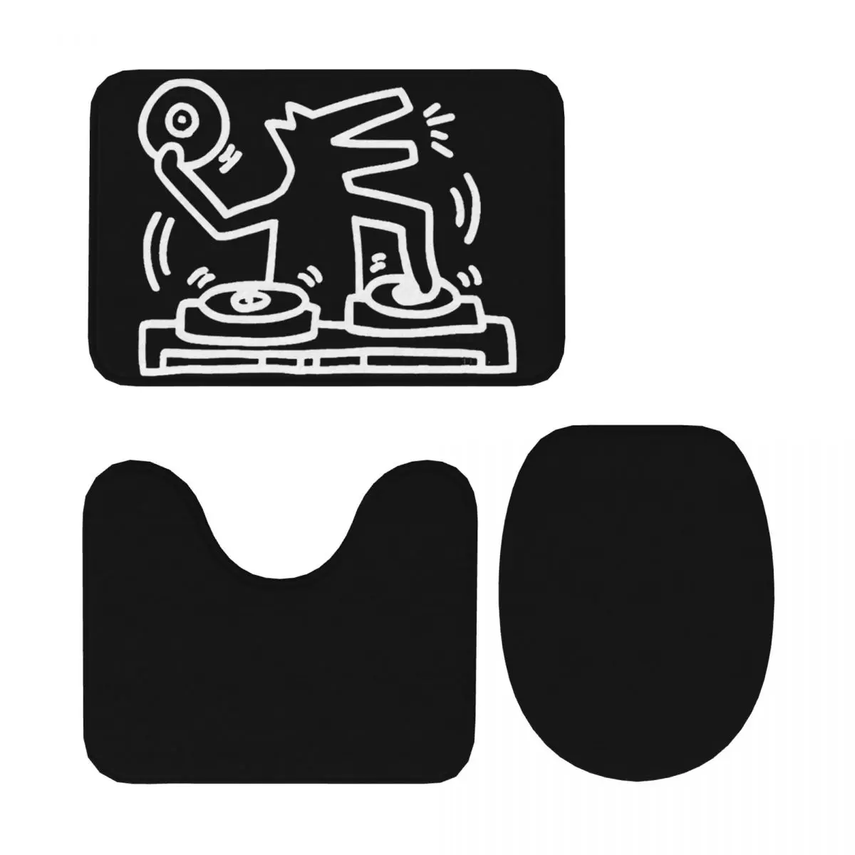 

Белый Keith DJ, 3-х шт., коврик для ванной, набор для ванной комнаты, крышка для унитаза, домашний декор, нескользящий ковер, напольный коврик