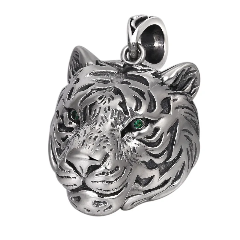 personalized domineering men's pendant fashion jewelry thai silver hollow tiger head s925 sterling silver necklace pendant