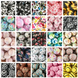 20Pcs 15mm Silicone Printed Beads Round Leopard Beads DIY Keychain Necklace Bracelet Accessories For Jewelry Making