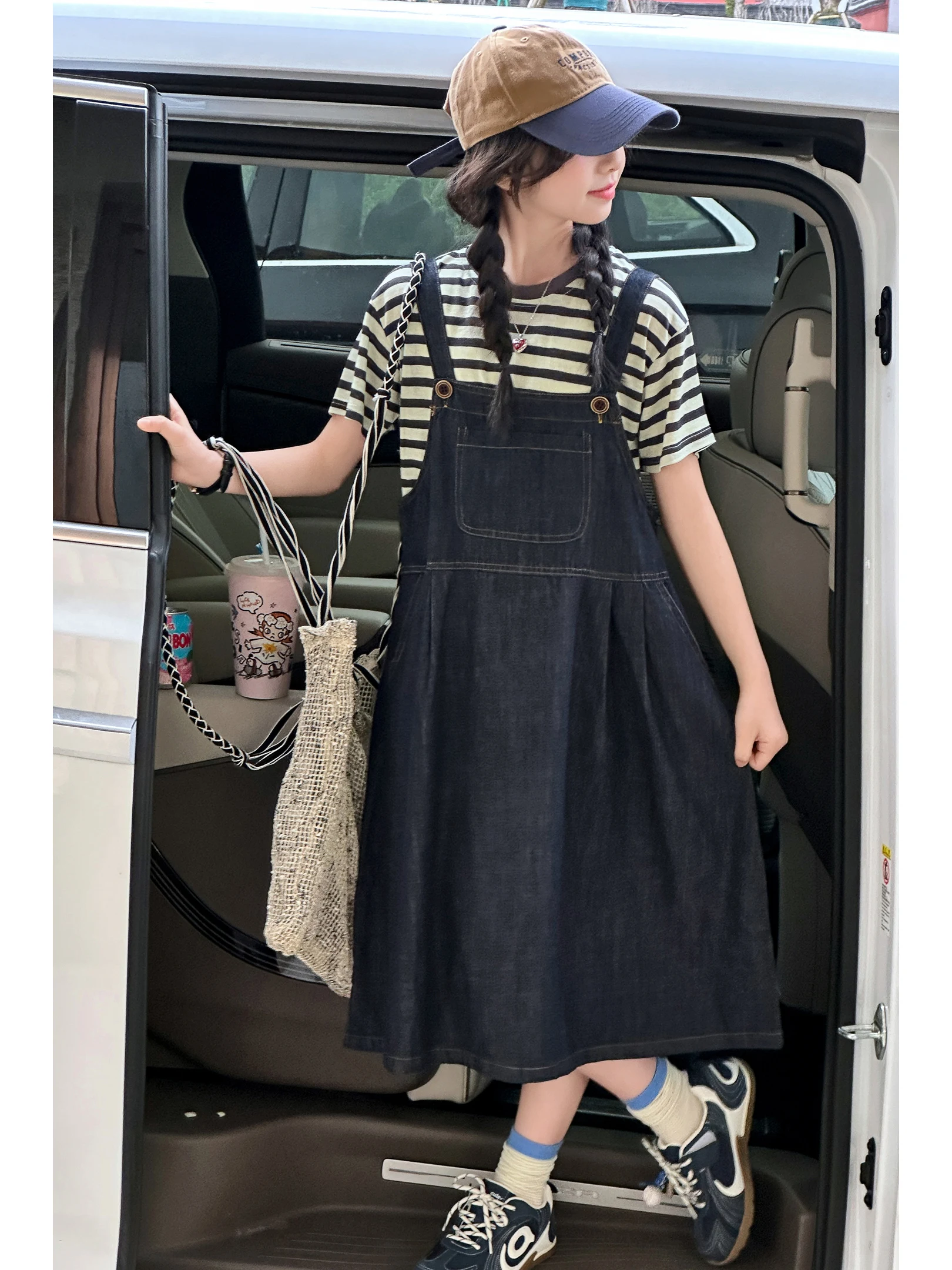ensemble-salopette-en-jean-rayee-a-manches-courtes-pour-filles-–-tenue-decontractee-deux-pieces-pour-enfants-–-vetements-tendance-pour-enfants