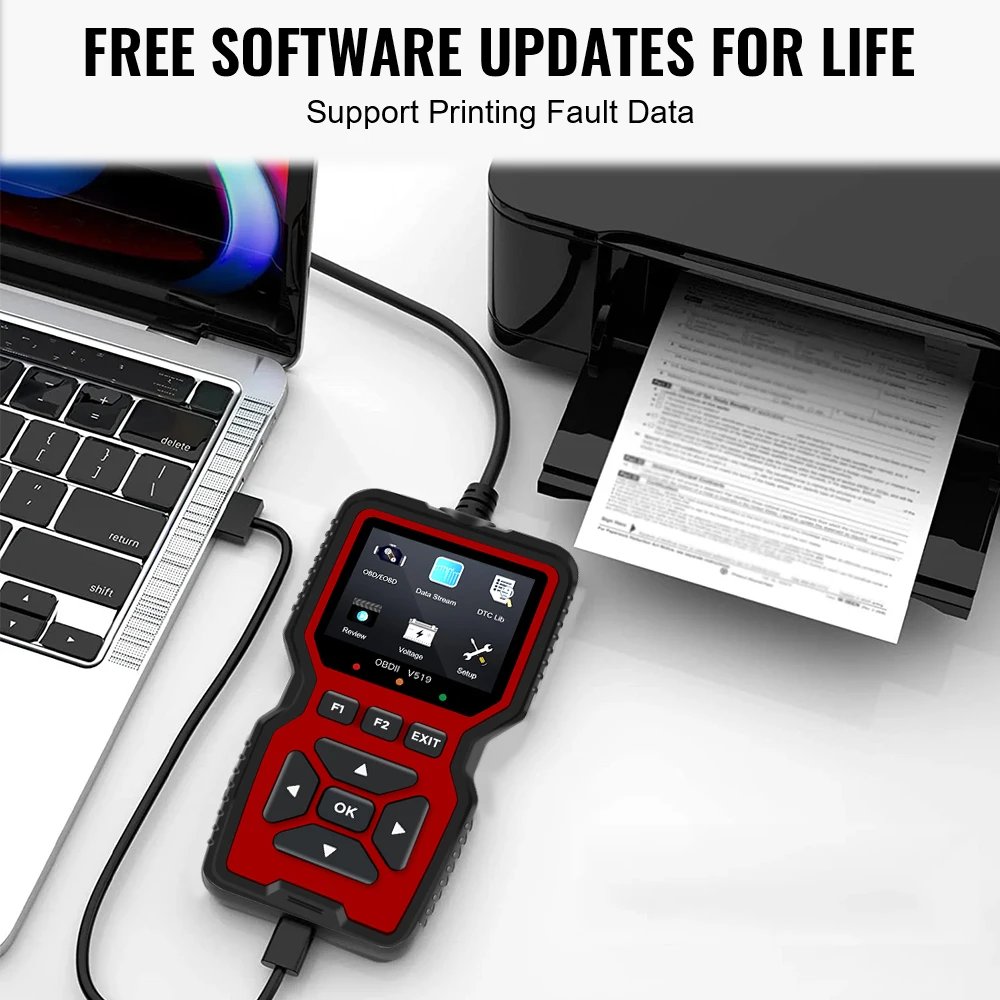 12V V519 V309 ELM327 OBD2 Scanner OBDII Car Diagnostic Tools Code Reader Ignition Battery Tester Detector Automotive Accessories