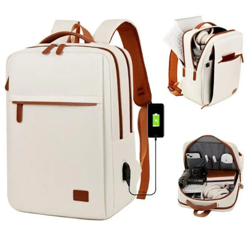 Laptop Backpacks Men Cabin Backpack Travel Backpack Women Men\'s College School Bag Mochila De Viaje Avion Cabina USB Charging