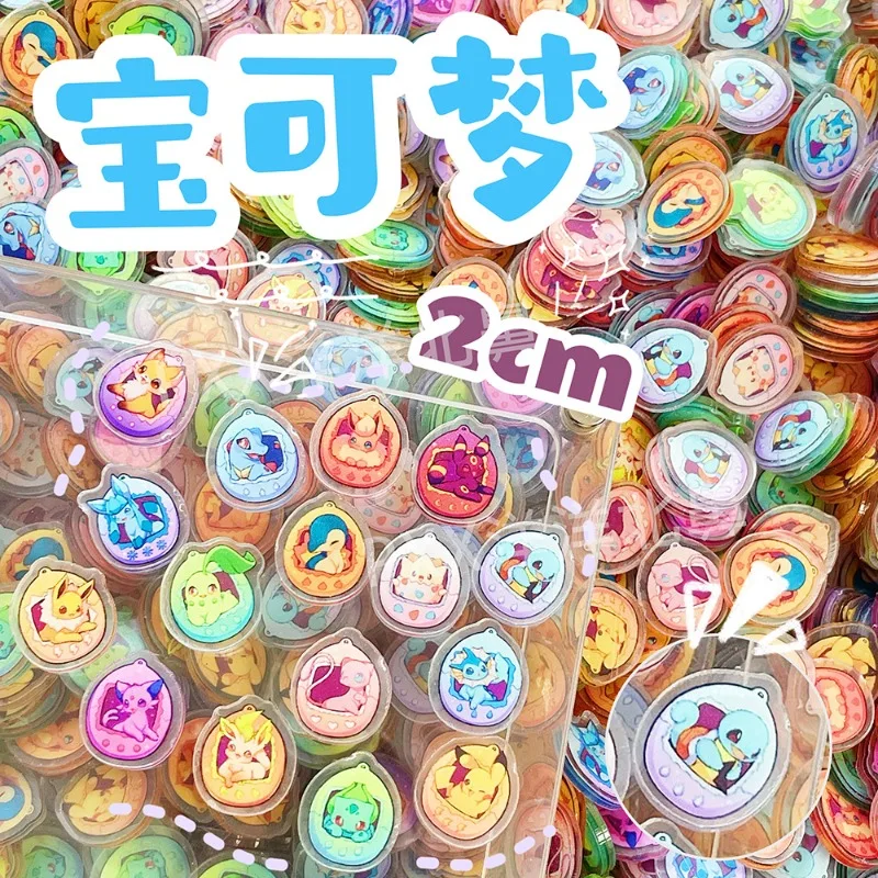 pokemon-acrylic-sheet-diy-double-layer-cartoon-peripheral-pikachu-squirtle-pp-clip-accessories-takuma-geko-2cm-4cm