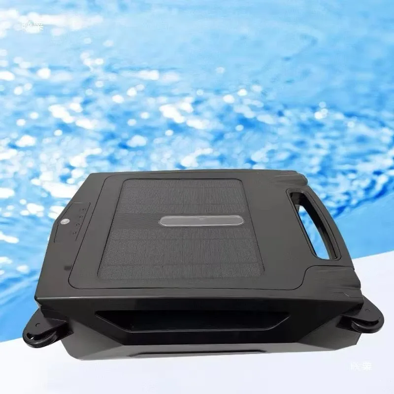 

Pool Surface Cleaner Robot Solar Powered Robotic Pool Skimmer Cleaner with Dual Charging Options Automatic Pool Vacuum Cleaner