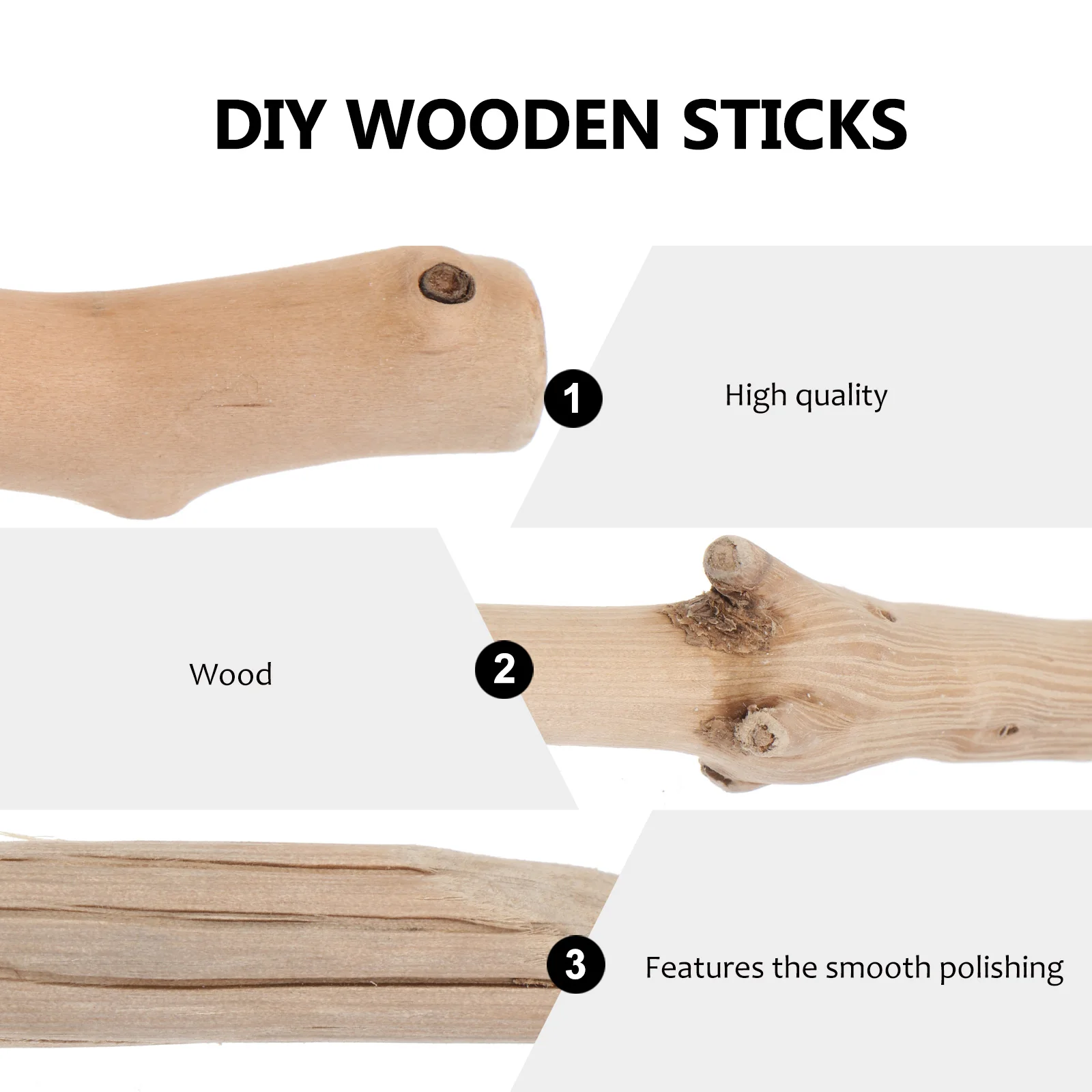 

1 Bag Natural Wooden Sticks Practical Smooth Durable DIY Crafts Material for Ornament Handmade Wood Accessories DIY Supplies