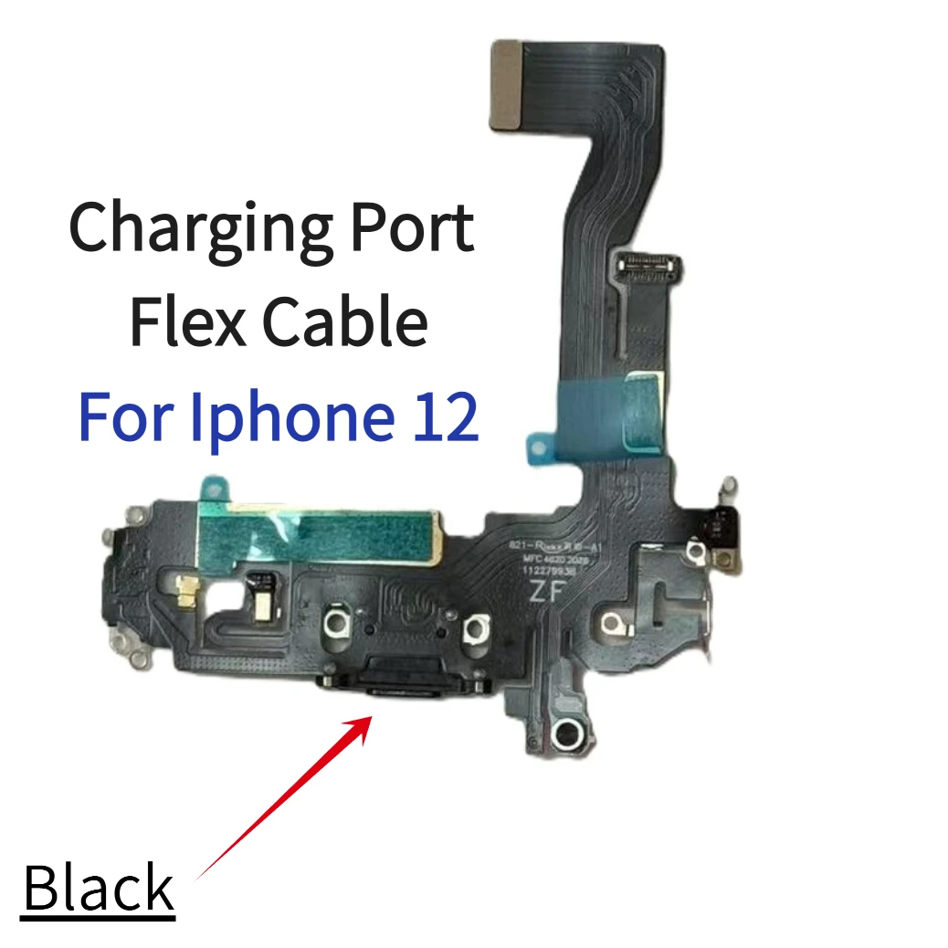 Placa de carregador pcb flex para iphone 7 8 plus 11 12 13 14 pro max, conector de porta usb, cabo de fita de carregamento com 10 peças