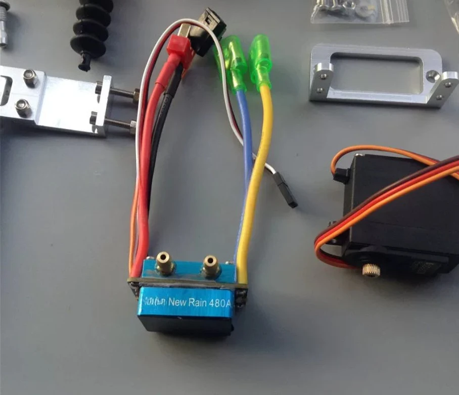 Full Set RC Bait Boat Accessories 775 Motor 480A ESC with MC6C Remote Control 500M Range for Nesting and Net Pulling