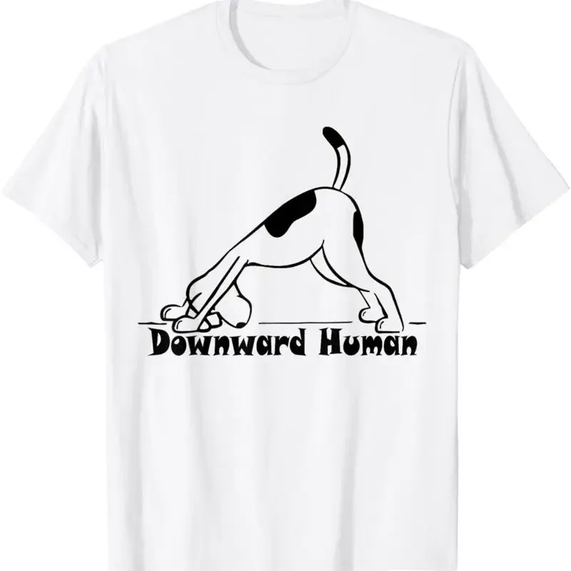 Downward Human Cute Puppy Yoga Dog Delightful Scene T Shirt