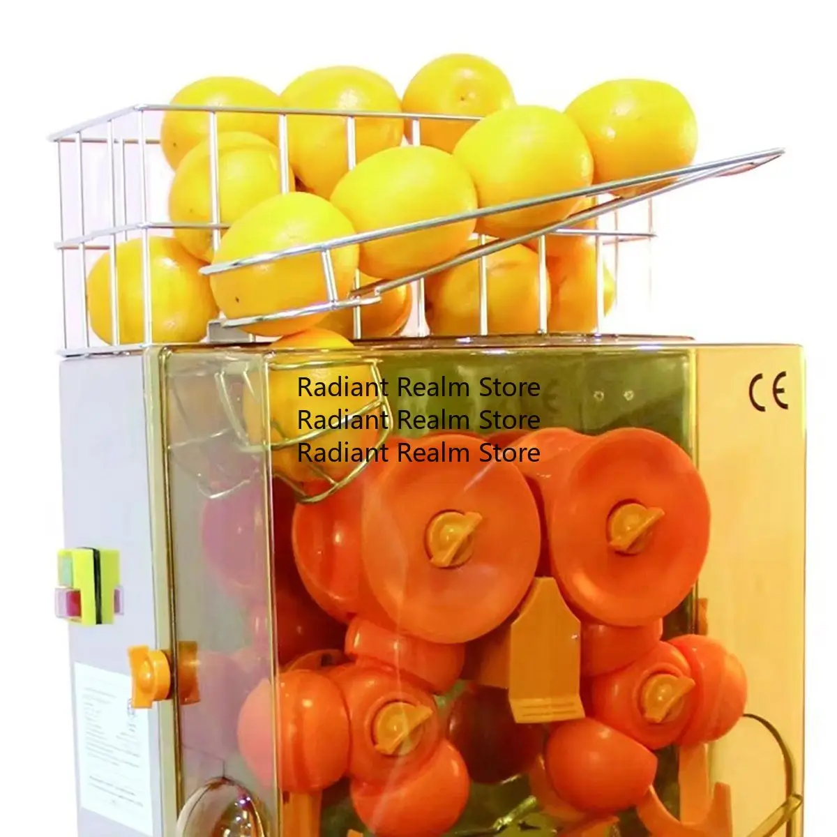 Compact Countertop Commercial Orange Juicer Machine with Upgraded Peeler Economic Citrus Extractor for Cafe & Food Truck