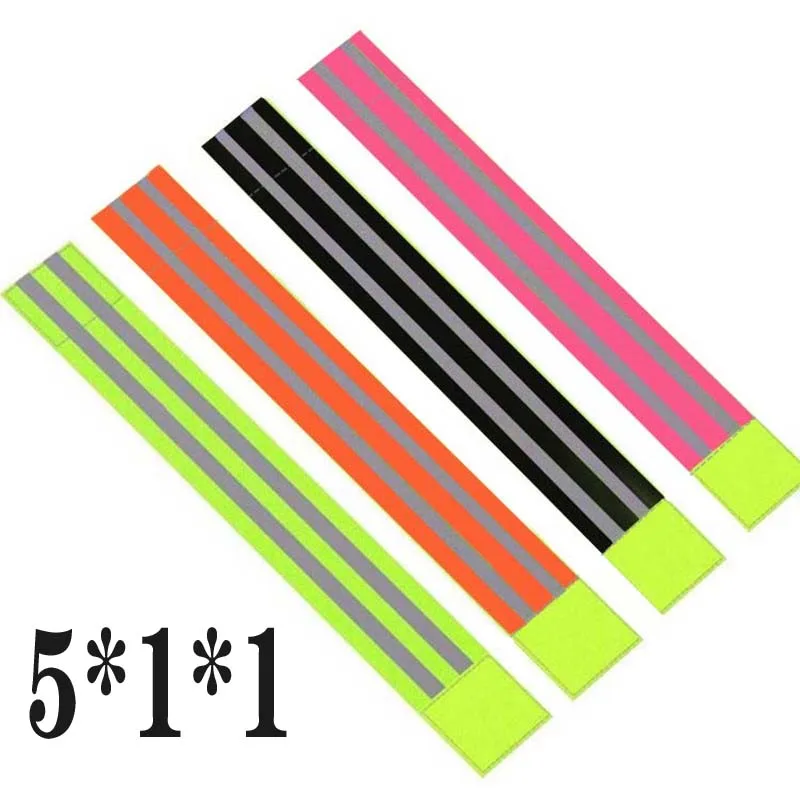 10Pair Reflective Wrist Strap Reflective Aperture Elastic Band Night Running Riding Traffic Safety Travel Protection