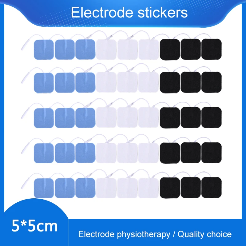 

5*5cm 2mm Plug Tens Electrodes Pads Accessories Non-woven Fabric Self Adhesive Replacement Patch for Electric Massager
