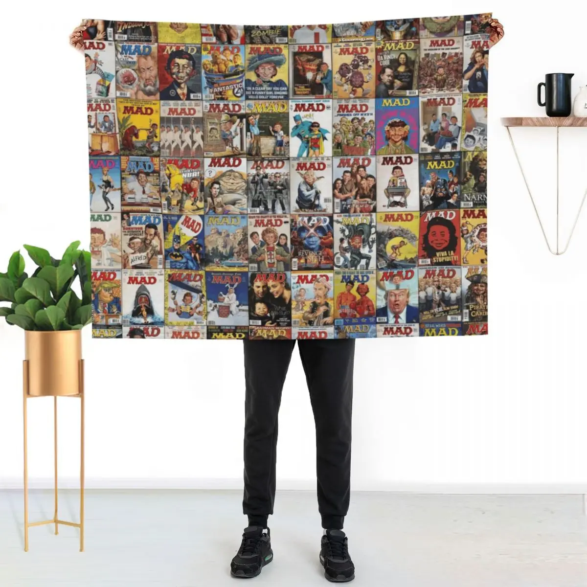 

Mad Magazine Throw Blanket Soft Plush Blanket as Housewarming Gift